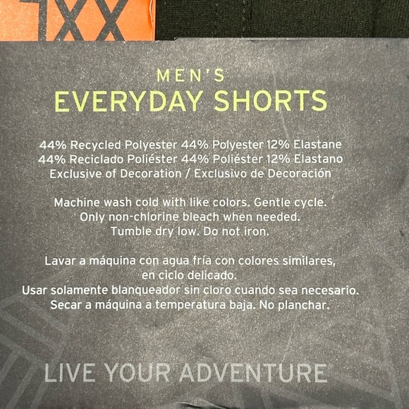 2 Pk Men's Eddie Bauer XXL 2XL Shorts Athletic Gray Olive Side Zipper Pocket NWT - Picture 7 of 9